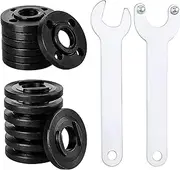 14pcs Angle Grinder Nuts, 2 Angle Grinder Wrench Spanner & 14 Angle Grinder Flange Nuts, 5/8-11 Grinder Angle Metal Lock Nuts Compatible with Dewalt Bosch Milwaukee Makita Ryobi Metabo Grinder Nuts