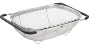Stainless Steel Over the Sink Fine Mesh Expandable Colander Strainer Basket
