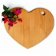 Shaped Cutting Board 11” x 9” – Solid Wood Decorative Cutting Board and Heart