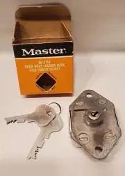 MASTER No. 1718 Dead Bolt Locker Lock NOS