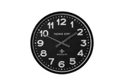 Regulator No 8 Wall Clockmetal Case/Glass Face (Black) - 30cm