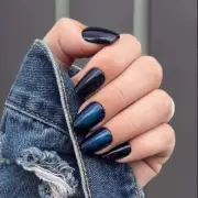 Hello Love~BURNING BLUE~Pop On Manicure~PRESS ON NAILS ~NEW!