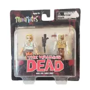 The Walking Dead Mini Mates - Andrea and Stabbed Zombie | DIAMOND SELECT 2012