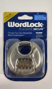 NEW WORDLOCK 4 DIAL LETTER COMBINATION PADLOCK LOCK