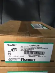 Panduit Cat6 jacks Int. White CJ688TGIW BOX OF 50. FAST FREE SHIPPING FROM USA!