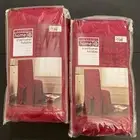 Lot 2 Target Home Red Satin Damask Armless Dining Chair Cover w Sash NEW In Bag