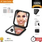 Folding Compact Mirror, 1X/15X250R Magnification 3½” Pocket Size Square Hand ...