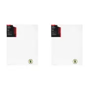 2x Jasart Studio 14x18" Wood Thin Edge Cotton Stretched Blank Canvas 380GSM WHT