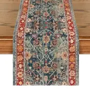 Boho Bohemia Style Red Table Runner, Country 13" x 36", Table Runner Boho Red
