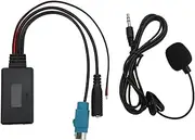 Grcfumo Car Bluetooth Audio Cable, Plug and Play Car Stereo Aux Cable Adapter, Audio Adapter Stereo Cable, Audio Music Adapter with Microphone for Smartphone Calling