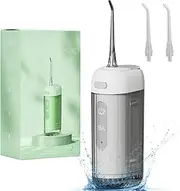 Todetana Water Dental Flosser Teeth Pick: Portable Cordless Oral Irrigator with Spot Spray Mode, Detachable Expandable Water Tank, and Small Mirror, Suitable for Travel (White)