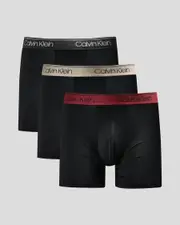[Calvin Klein] Calvin Klein Men's Micro Stretch Boxer Briefs 3 Pack in Black Size Medium M Black
