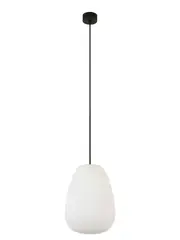 Soho 1 Light Tall Pendant with Opal Glass shade