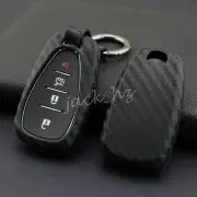 Smart Car Key Fob Case Cover Chain For Chevrolet Malibu Cruze Trax Carbon Fiber