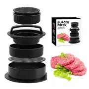 Burger Press, 3-in-1 Non-Stick Burger Maker, Essential Tool for Making Slider Stuffed Burgers
