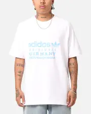 [ADIDAS] Adidas Retro Graphic T-shirt White - Size S S White