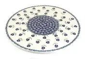 Blue Rose Polish Pottery Blue Daisy Round Cutting Board