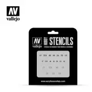 Soviet Numbers WWII ST-AFV003 Vallejo Stencils New!