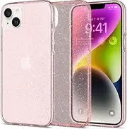 [Spigen] Liquid Crystal Glitter Case Designed for Apple iPhone 14 (2022)[6.1-inch] Slim Soft Clear Cover - Rose Quartz