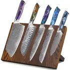 6x TURWHO Chef Cleaver Knife Japan VG10 Damascus Steel Kitchen Knife Block Set