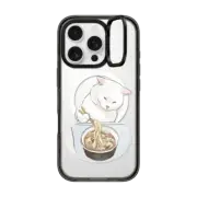 iPhone 16 Pro Impact Ring Stand Case MagSafe Compatible Noodle Cat