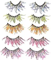 [Minkissy] Mm False Lash Extensions Glitter Pairs of Fluorescent Eyelashes for Cosplay Makeup Halloween