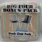(4) VTG Four Star Stack Chair Pads Peach Pastel 1988 NOS NEW Kmart 15.5”X 15.5”