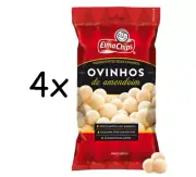 Lot of 4 Brazilian Orignal Peanut Eggs Crunchy Snack Elma Chips Package 145g