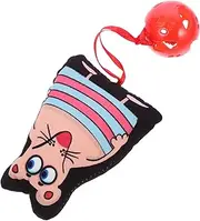 COLLBATH Plush Cat with Bell Interactive Cat Teaser Mouse for Indoor Play Engaging Catching for Kittens Safe Material for Exercising and Grinding Teeth