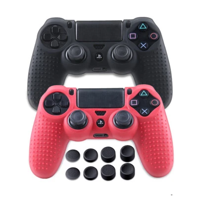 PS4 Silicone Skin Half Covers Rubber Case for PlayStation 4 Wireless Controller