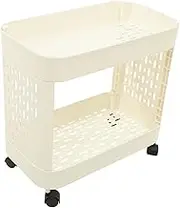 Luxshiny Rolling Storage Cart Organizer Multi Storage Shelf for Kitchen Bathroom and Office Sundry Organizer with Wheels for Easy Mobility