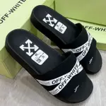 OFF WHITE CROSS-STRAP 男女款超美 X 形交叉印花涼鞋 - 高級 OFF 白色男士涼鞋