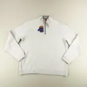 Tommy Bahama Sweater Mens Medium Heather Reversible Flip Side Pro 1/2 Zip NEW