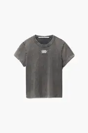 SHRUNKEN TEE WITH BLADE LOGO
