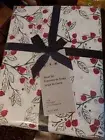 WEST ELM Red/Green Pomegranate KING Percale Cotton Sheet Set NWT, Sealed!