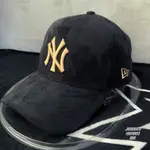 【球衣藏家】NY YANKEES 紐約 洋基 黑金款 麂皮 鐵扣 NEW ERA 可調式 老帽 MLB DAD HAT