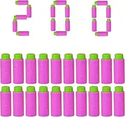 Lififun 200pcs Half-Length Soft Darts Compatible with Dart Zone, Adventure, Nerf, Worker - for Foam Dart Blasters & Toy Guns Accurate 1.2g 14+ Red