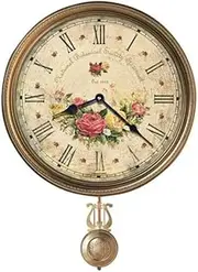 [Howard Miller] Dietrich Wall Clock II 549-664 – Antique Brass Pendulum, Brass Finished Bezel, Quartz Movement, Automatically Adjust to Daylight Savings