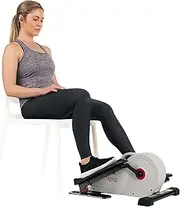 Sunny Health & Fitness Sitting Under Desk Elliptical Exerciser, Portable Pedal Training Machine for Senior Exercise, Peddler for Home Workout, Optional Free SunnyFit App, Magnetic & in Pink