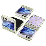 For Samsung Galaxy Z Flip5 Flip4 Flip3 Plating Bumper Star Slim Clear Hinge Case