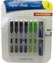 6 Pack PaperMate Clearpoint Mechanical Pencil #2 Lead Retractable Tip Jumbo Twist Up Eraser