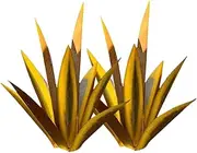 2 Pcs Metal Agave Yard Art DIY Metal Tequila Rustic Sculpture Garden Tequila Decor Statues for Outdoor Lawn Ornaments