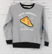 New Neff Boys Youth Digytize Crew Pull Over Sweatshirt Medium Athletic Heather