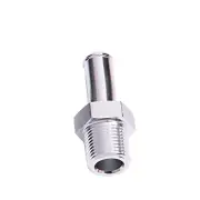Aeroflow Male NPT To Barb Straight Adapter Fitting 1/8"To 1/4" Silver