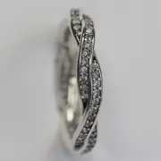 NEW AUTHENTIC PANDORA TWIST OF FATE RING 190892CZ MULTIPLE SZ W HINGED BOX