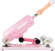 Retractable Thrusting Adult Machine Sex Machine Masturbating Pumping Thrusting Sex Gun with Different Dildos Anal Plug Vibrator,Pink