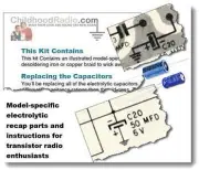 Philco T-62 code 124 Transistor Radio Recap Kit Parts & Service Documents