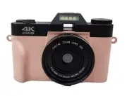 Pink 4K 48MP Wide-Angle & Macro Lens Wi-Fi 16X CDR10 Digital Camera