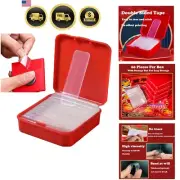 Double Sided Adhesive Tape Strong Reusable Clear Wall Mounting Strips 60 Pcs
