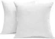 Luxury Goose Down Feather Pillow Inserts - 20x20in, Pack of 2, White